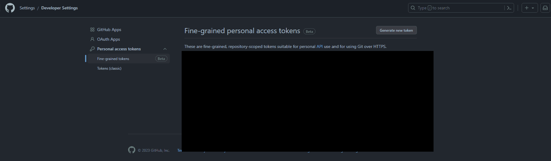 Creating a fine-grained GitHub access token that has permission only over a specific single repository